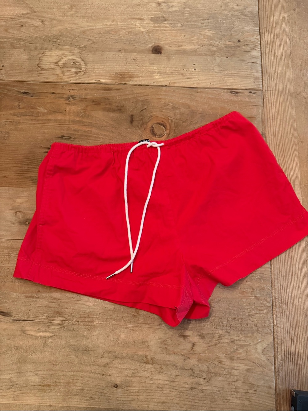 J. Crew Red Cotton Drawstring Shorts